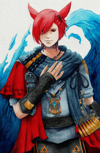 G'raha Tia - FFXIV - Watercolors
